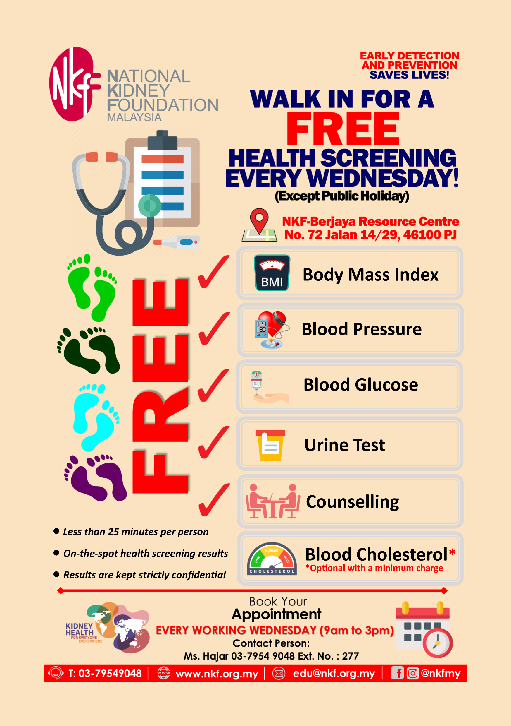 Walk In Health Screening - NKF Malaysia